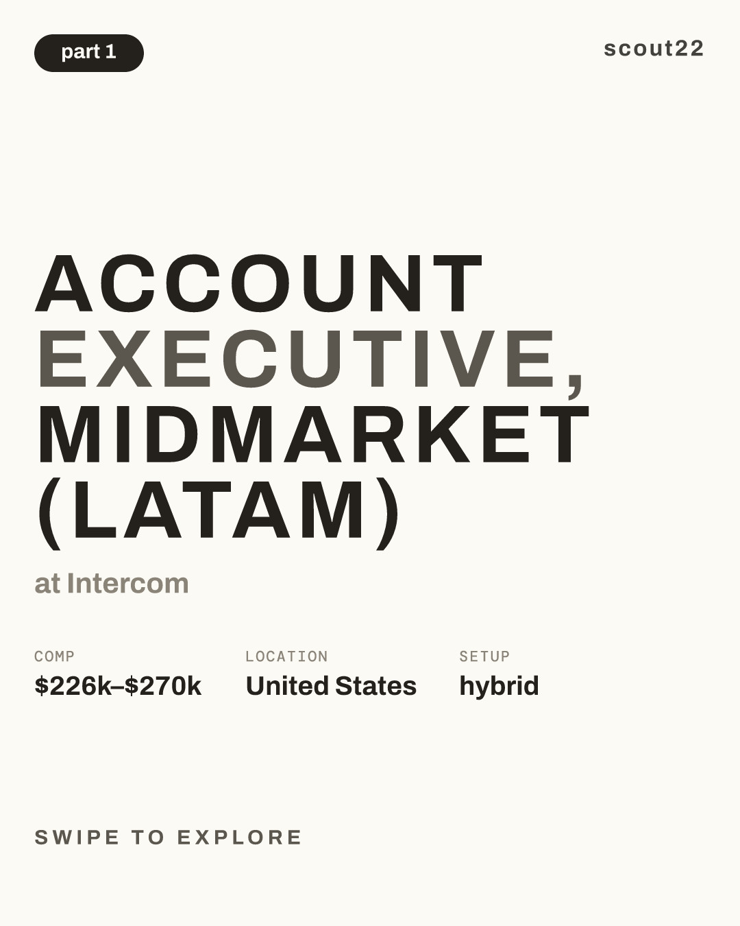 Account Executive, MidMarket (LATAM) at Intercom
