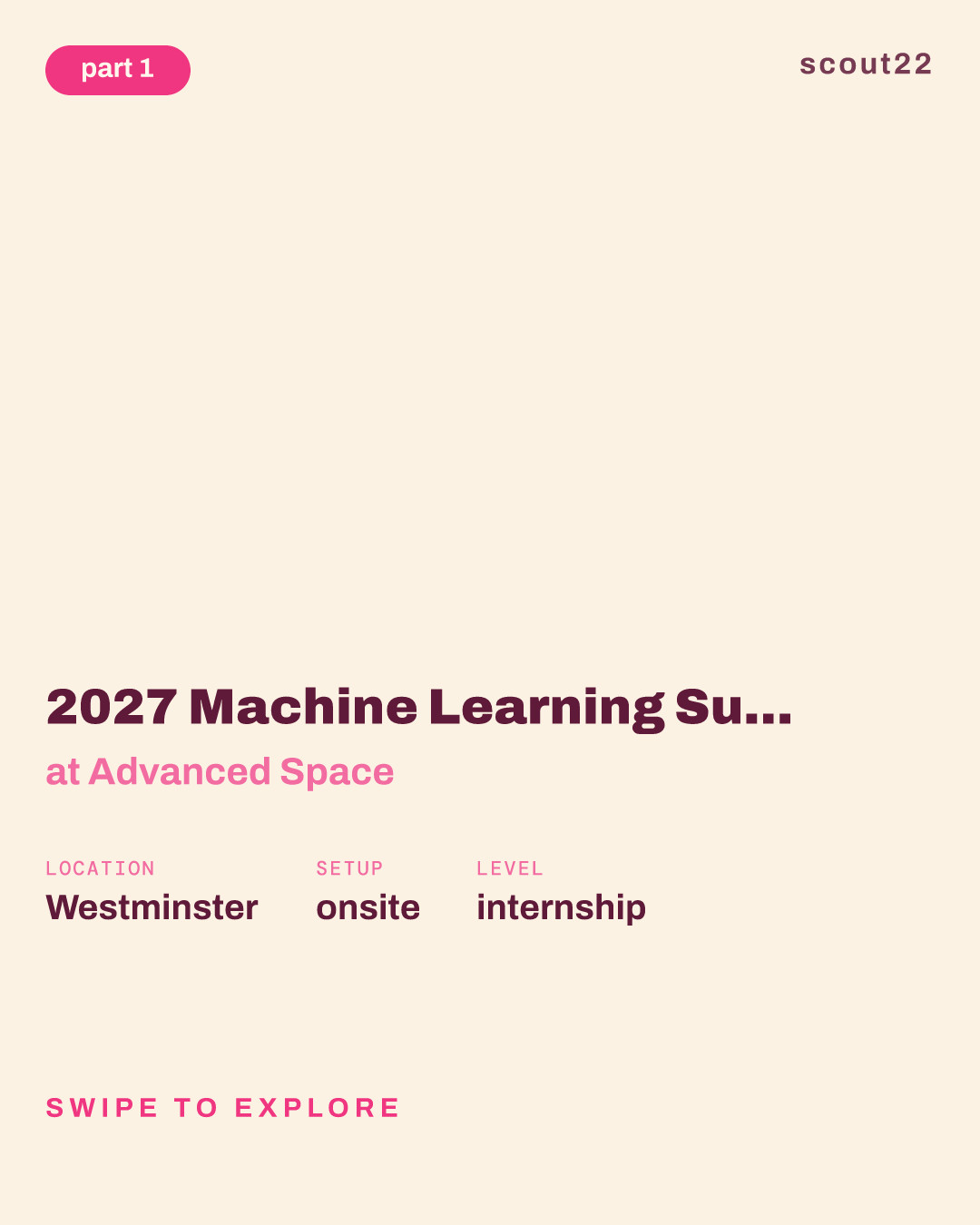 2027 Machine Learning Summer Internship at Advanced Space