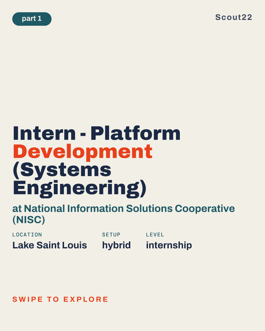 Intern - Platform Development (Systems Engineering) at National Information Solutions Cooperative (NISC)