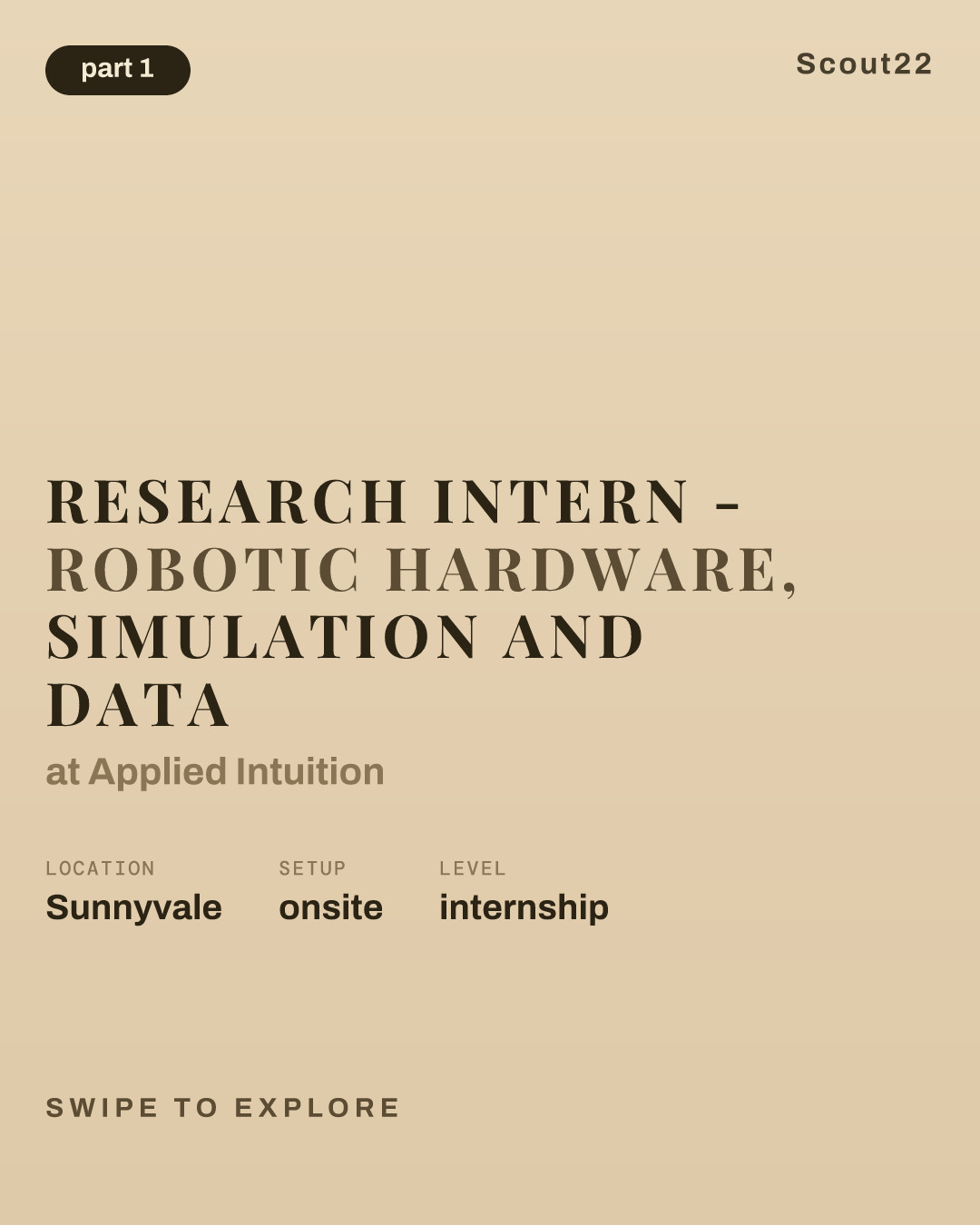 Research Intern - Robotic Hardware, Simulation and Data at Applied Intuition