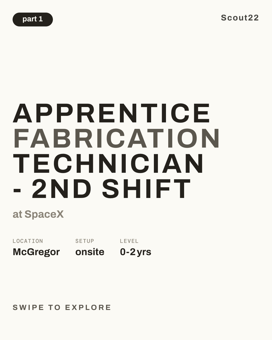 Apprentice Fabrication Technician - 2nd Shift at SpaceX