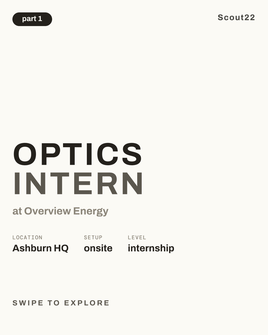 Optics Intern at Overview Energy