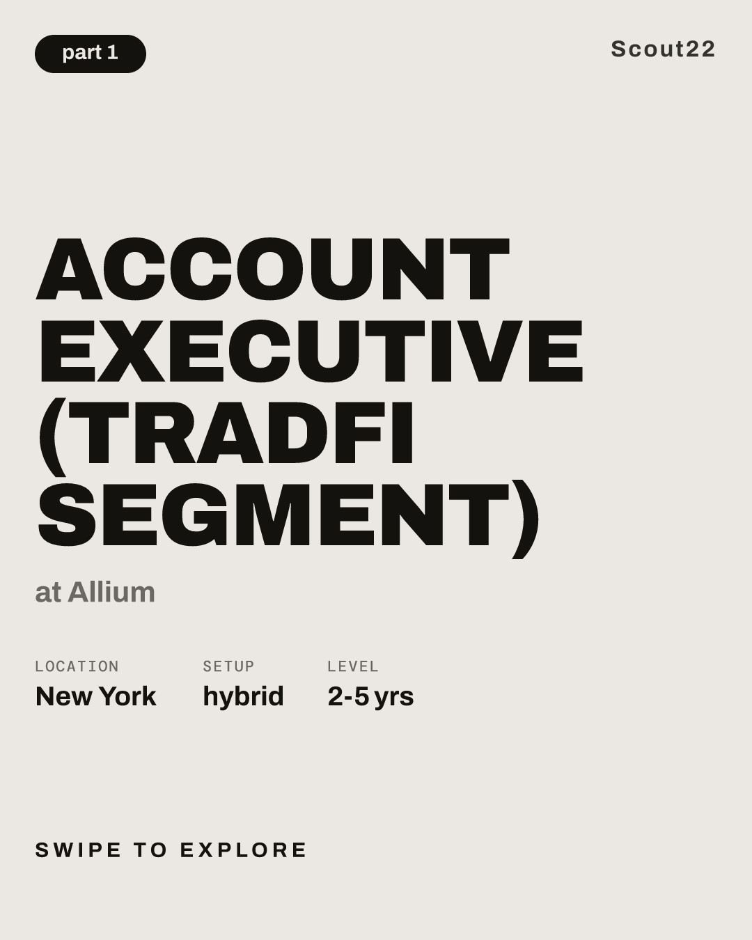 Account Executive (TradFi Segment) at Allium