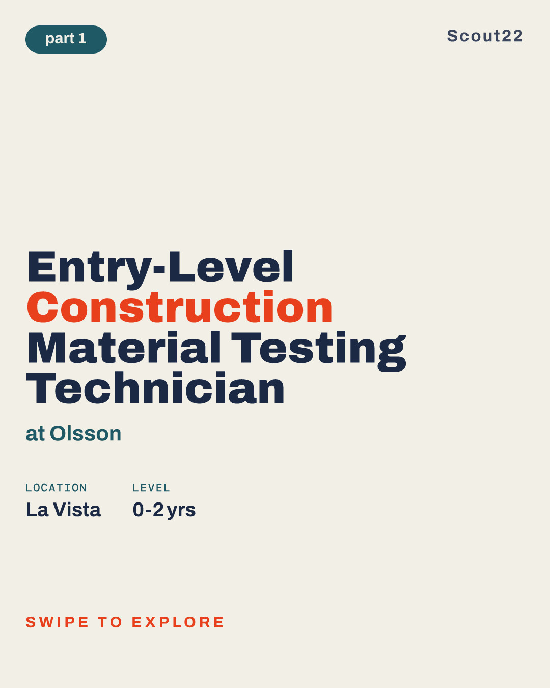 Entry-Level Construction Material Testing Technician at Olsson