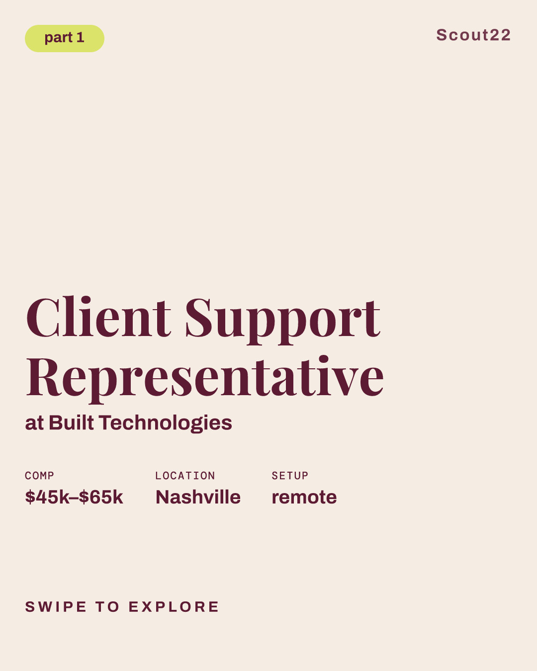 Client Support Representative at Built Technologies