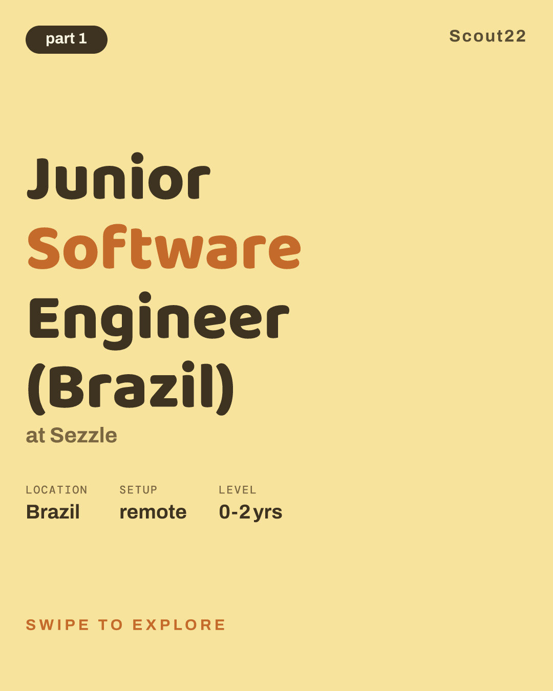 Junior Software Engineer (Brazil) at Sezzle