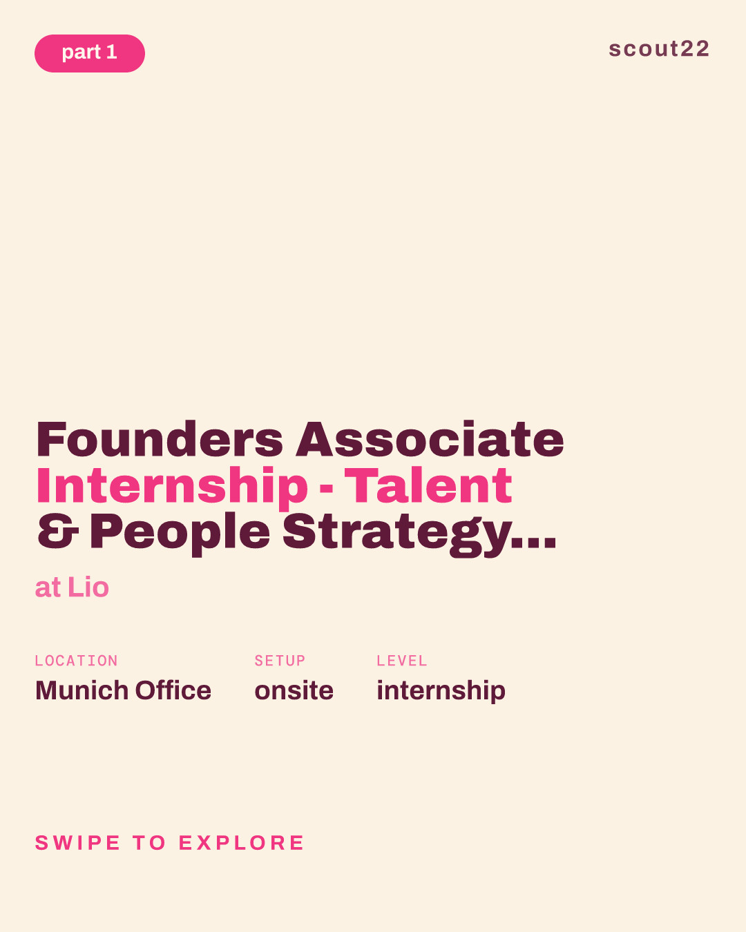 Founders Associate Internship - Talent & People Strategy (all genders) at Lio