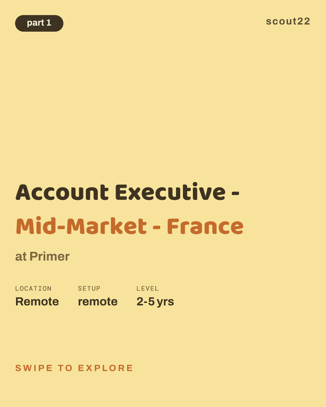 Account Executive - Mid-Market - France at Primer