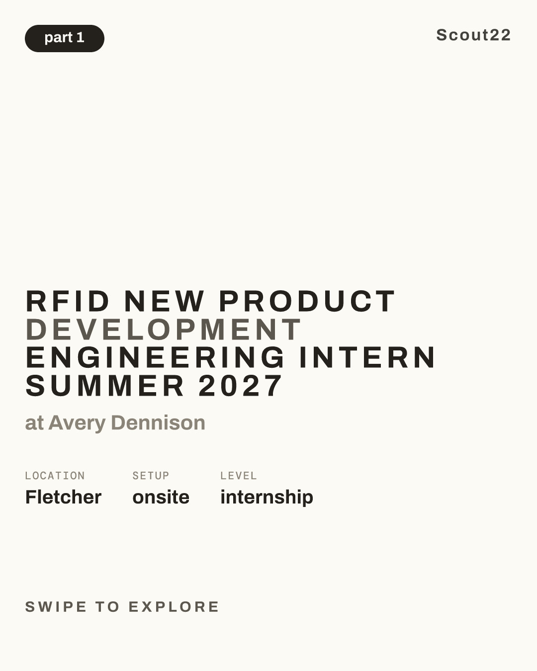 RFID New Product Development Engineering Intern Summer 2027 at Avery Dennison