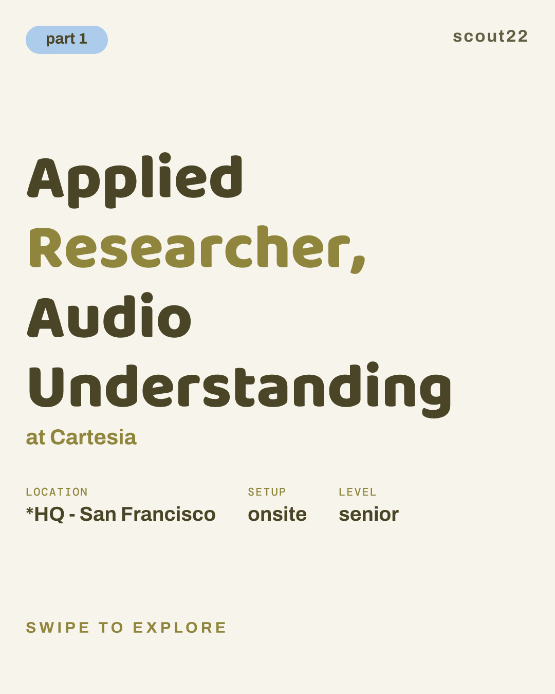 Applied Researcher, Audio Understanding at Cartesia