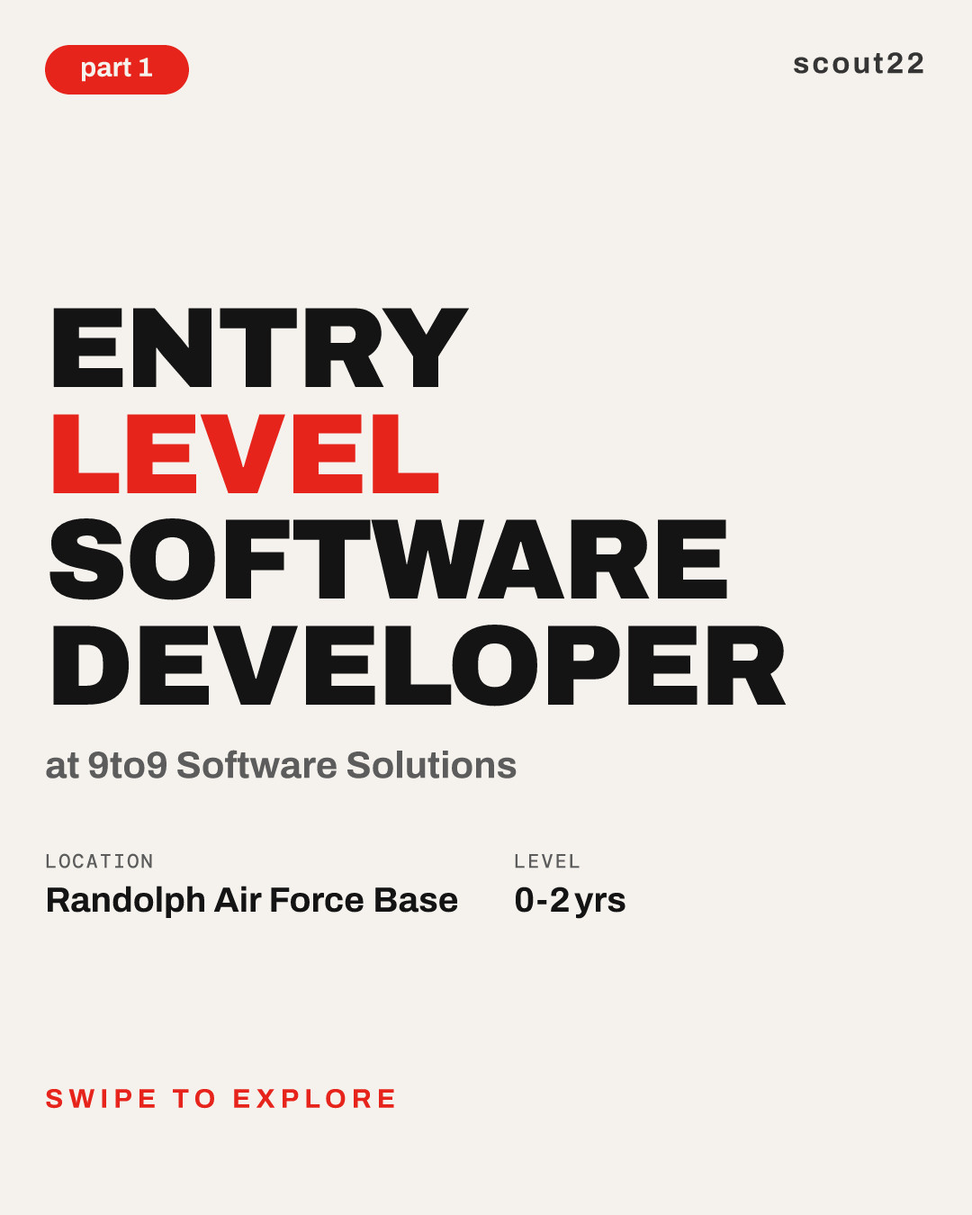 Entry level software Developer at 9to9 Software Solutions