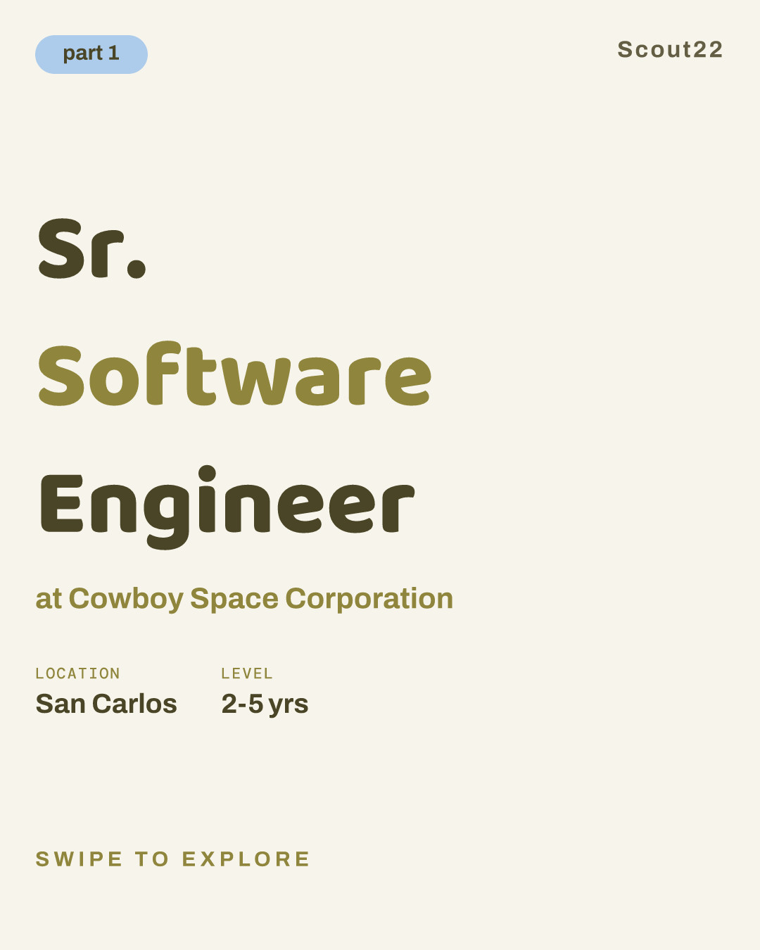 Sr. Software Engineer at Cowboy Space Corporation