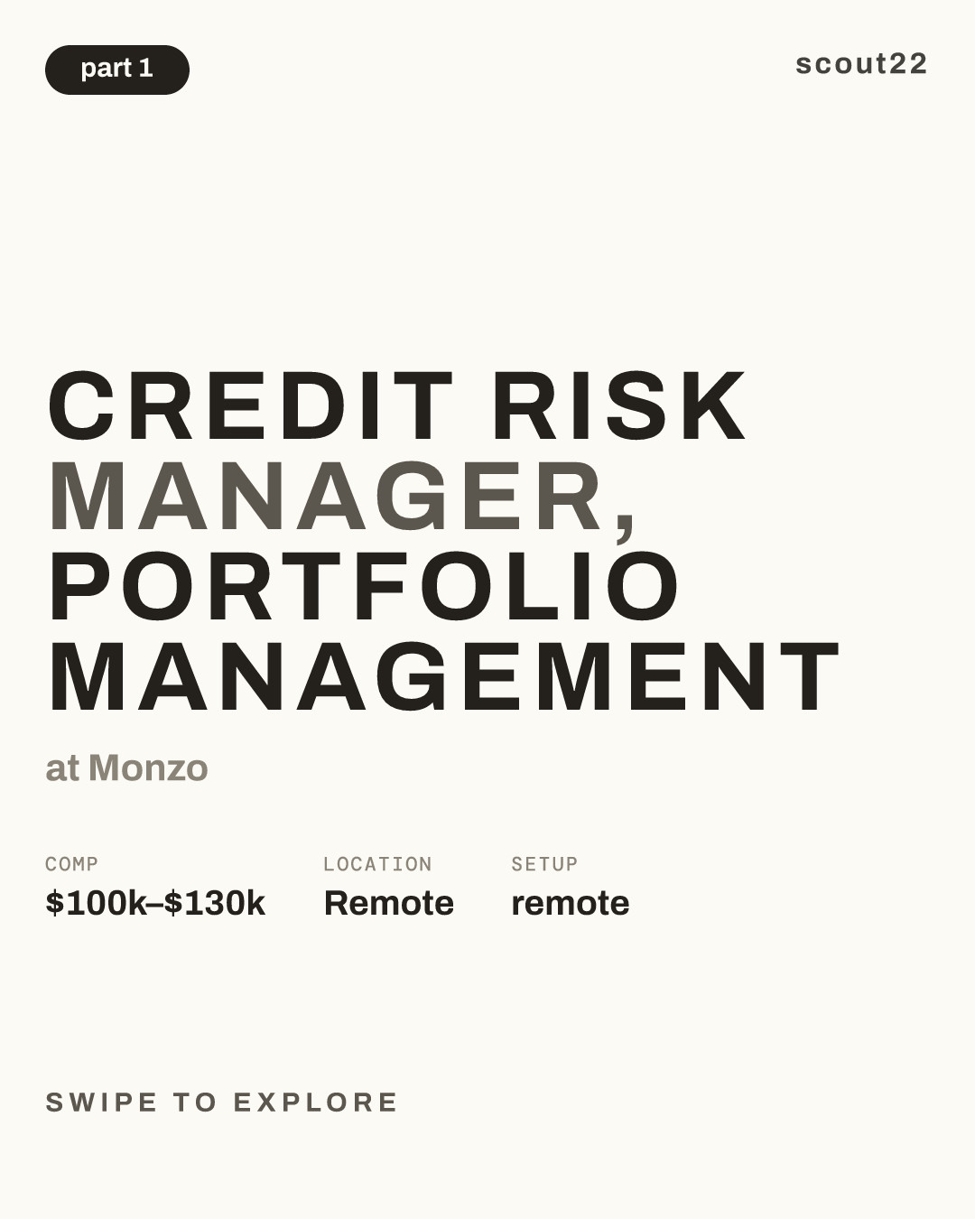Credit Risk Manager, Portfolio Management at Monzo