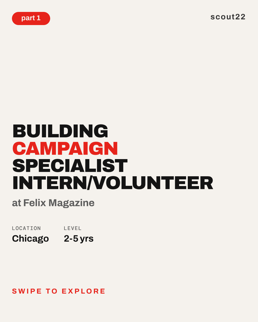 Building Campaign Specialist Intern/Volunteer at Felix Magazine