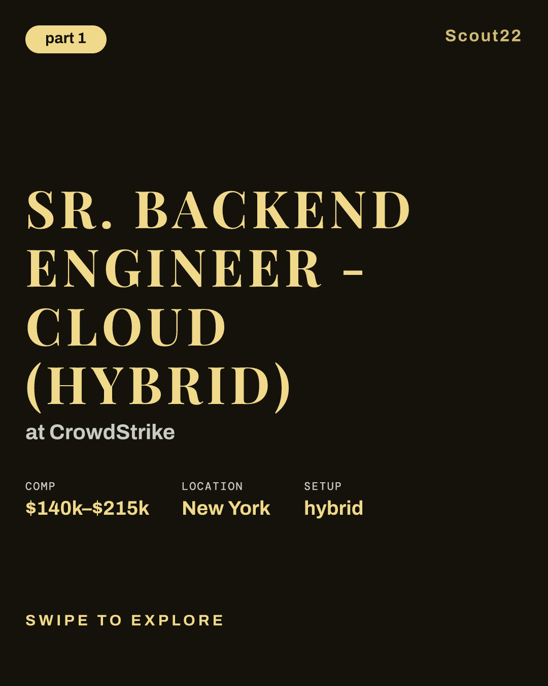 Sr. Backend Engineer - Cloud (Hybrid) at CrowdStrike