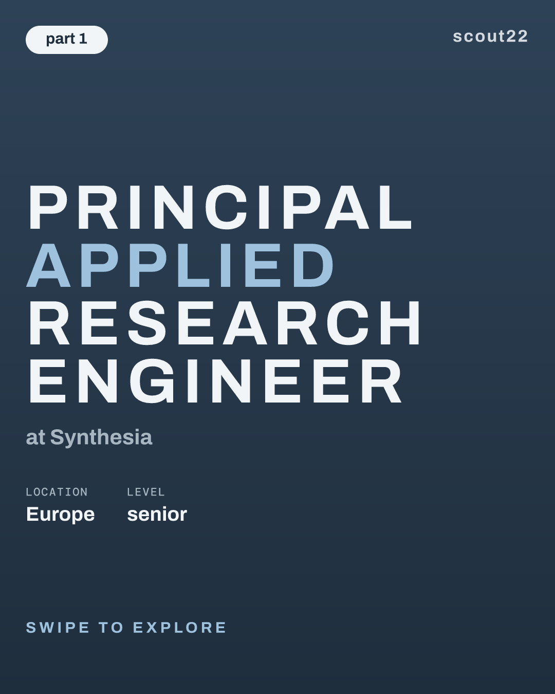 Principal Applied Research Engineer at Synthesia