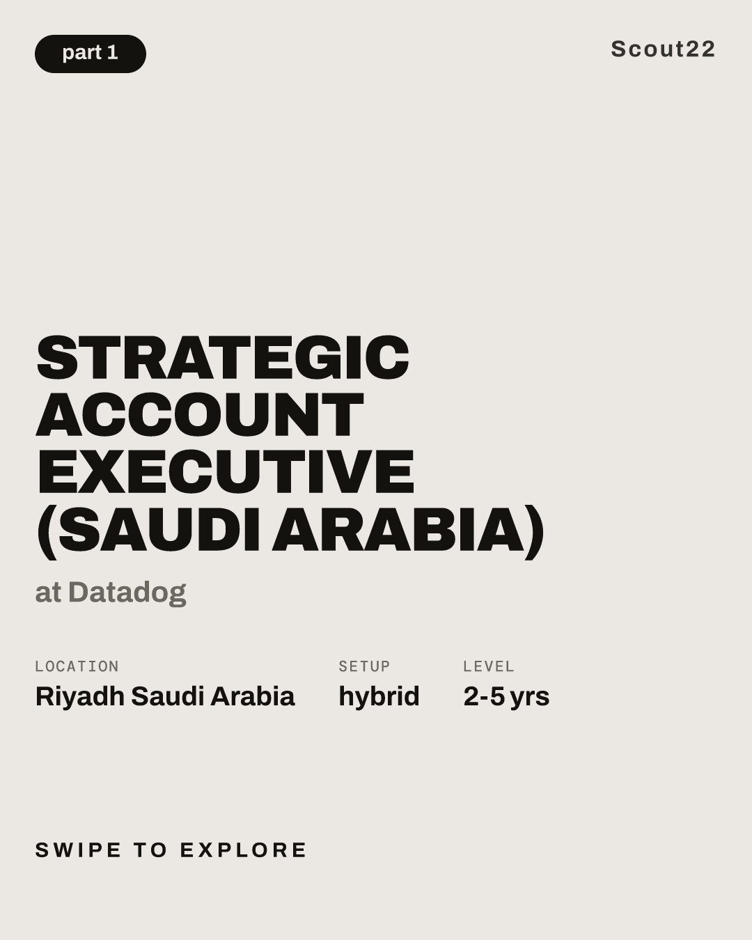 Strategic Account Executive (Saudi Arabia) at Datadog