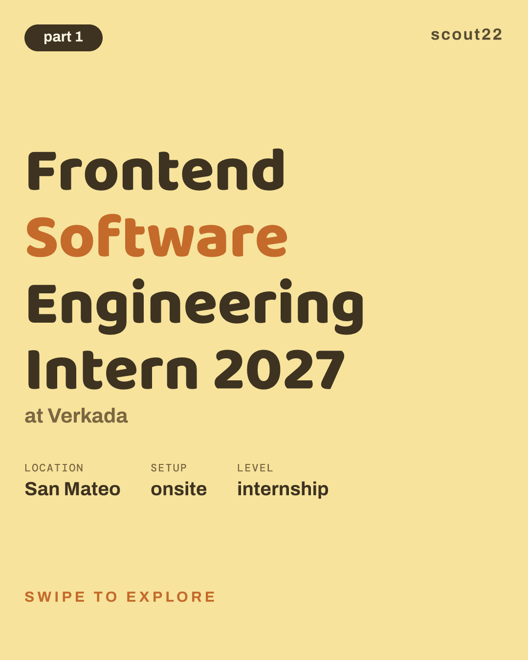 Frontend Software Engineering Intern 2027 at Verkada