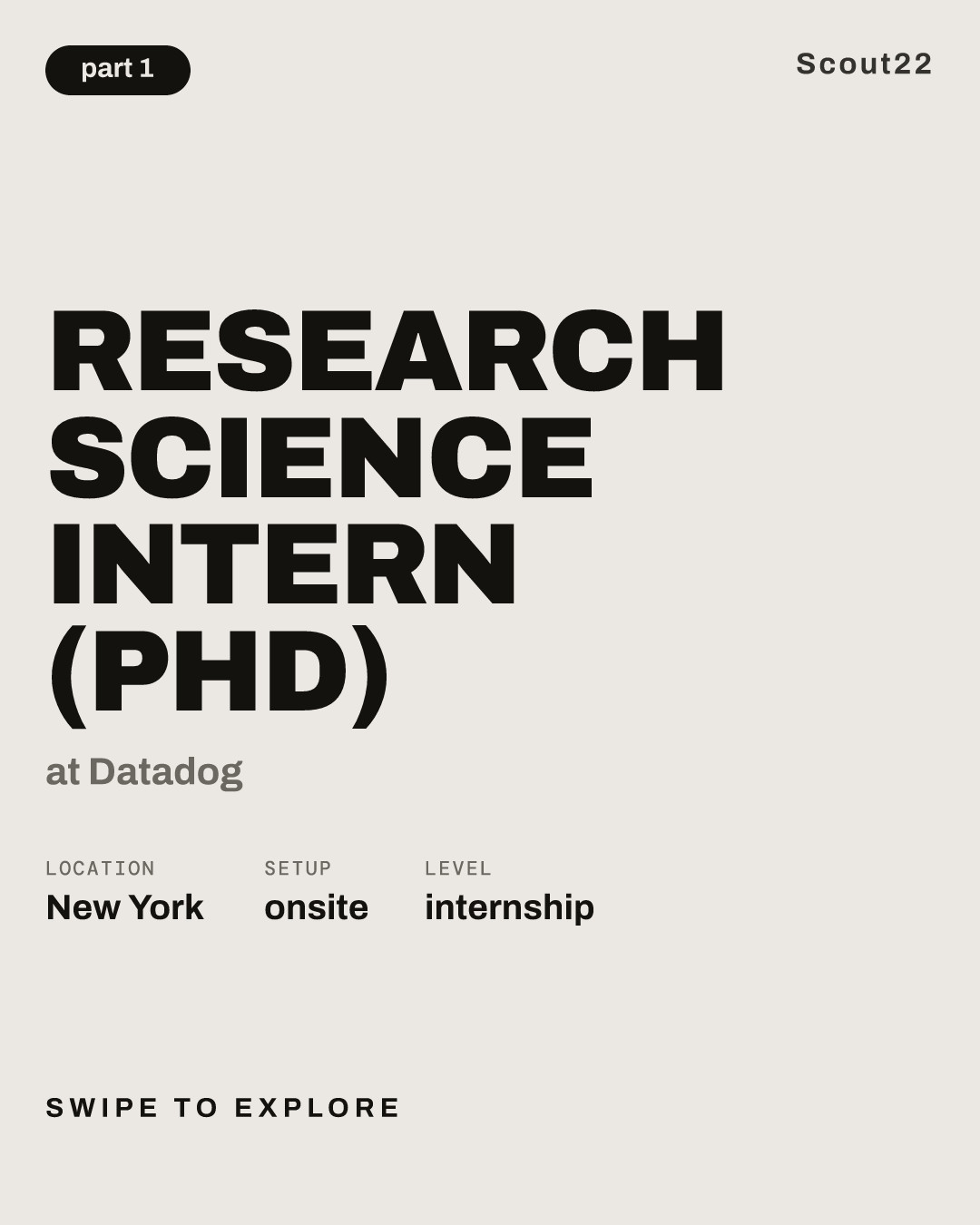 Research Science Intern (PhD) at Datadog