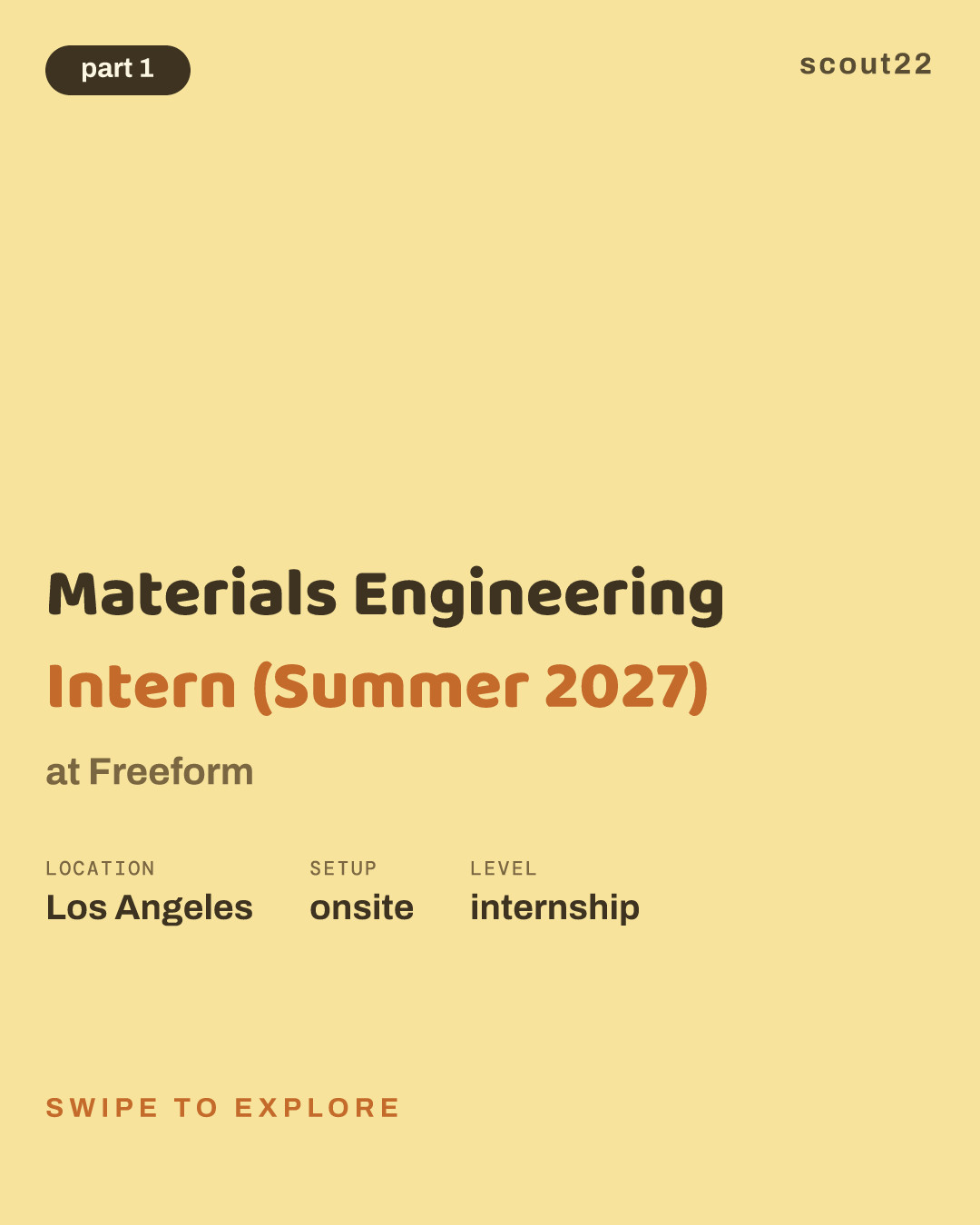 Materials Engineering Intern (Summer 2027) at Freeform
