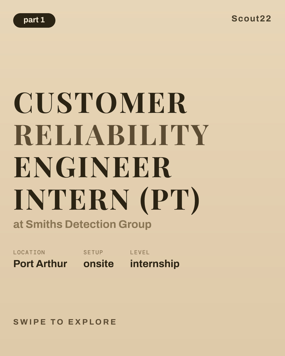 Customer Reliability Engineer Intern (PT) at Smiths Detection Group