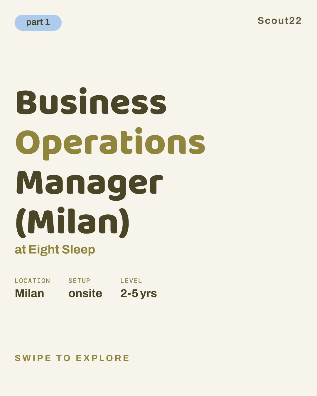Business Operations Manager (Milan) at Eight Sleep
