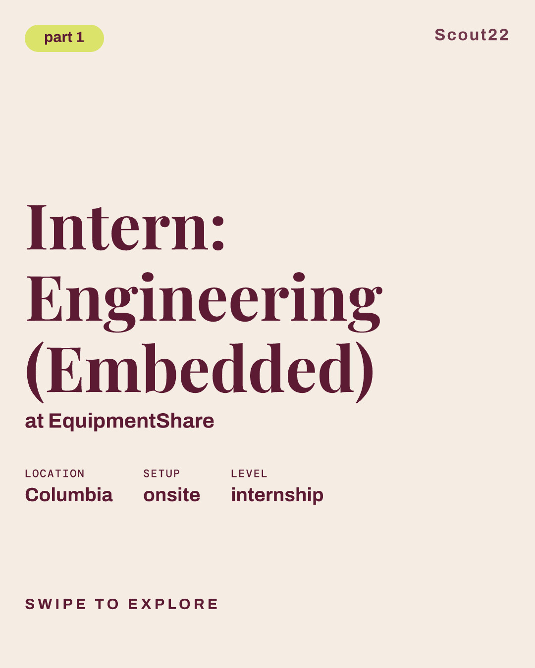 Intern: Engineering (Embedded) at EquipmentShare