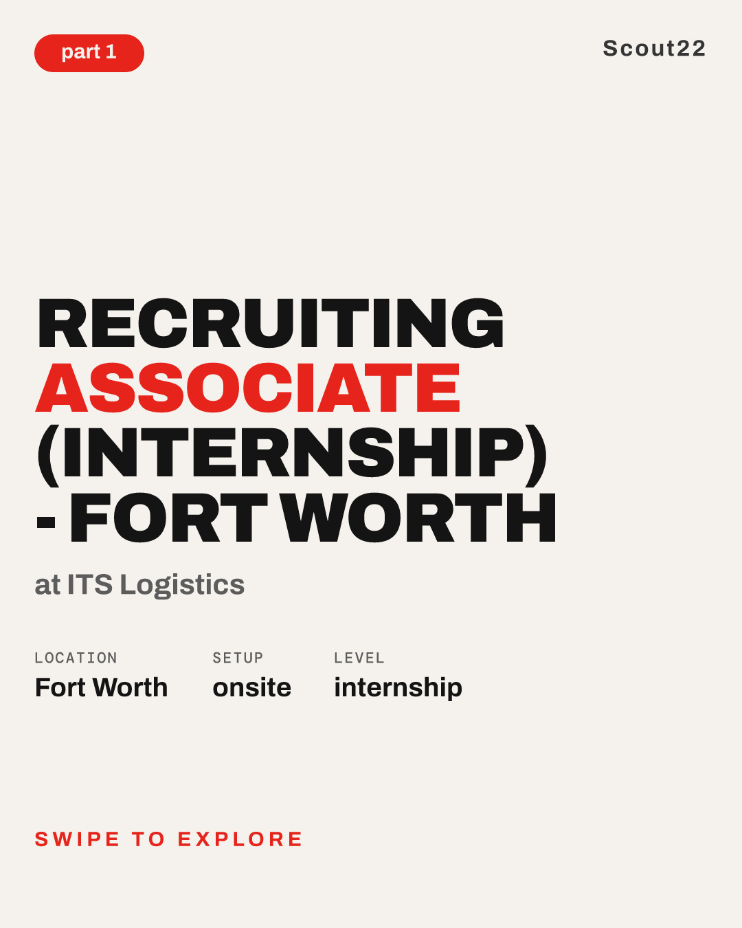 Recruiting Associate (Internship) - Fort Worth at ITS Logistics