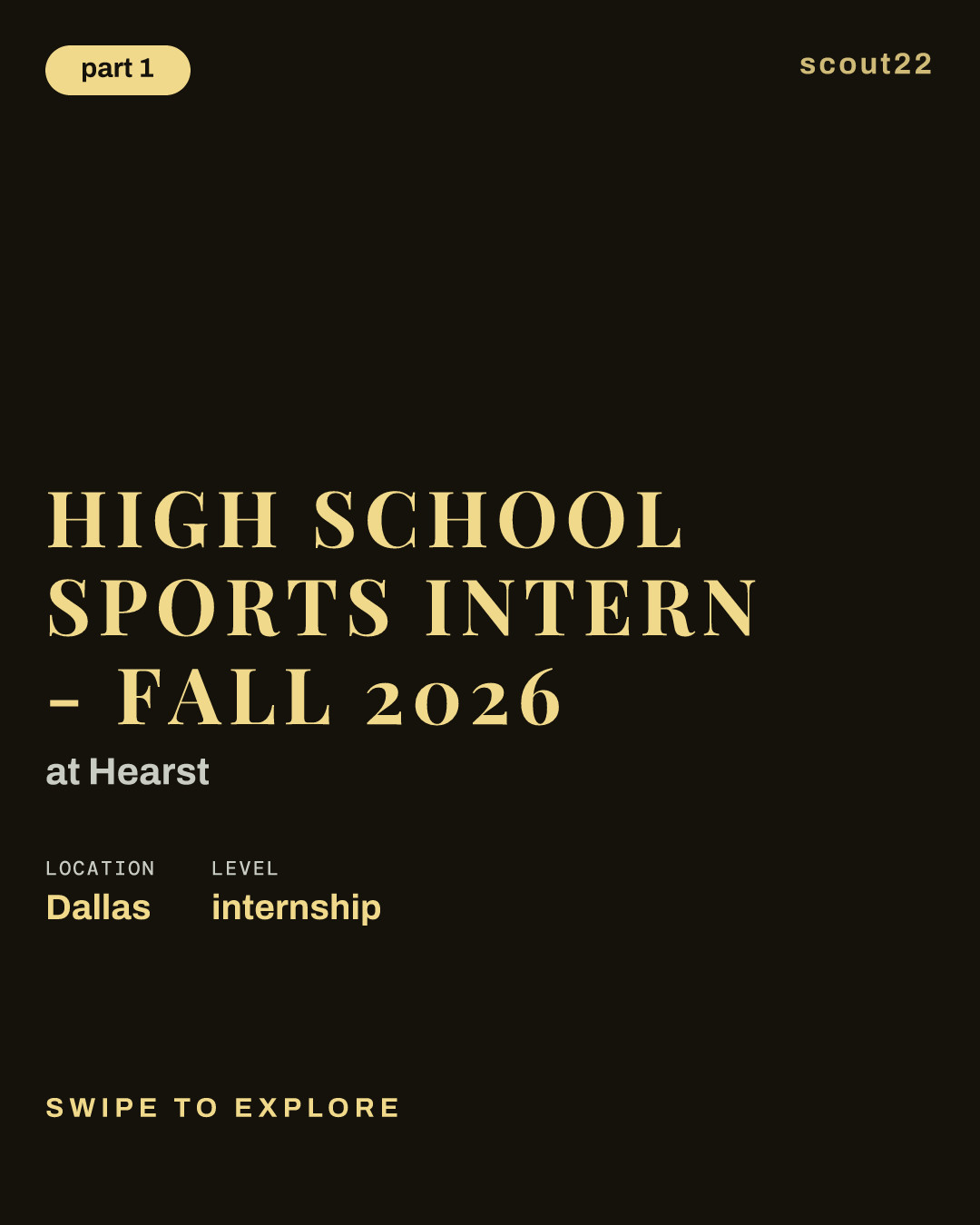 High School Sports Intern - Fall 2026 at Hearst