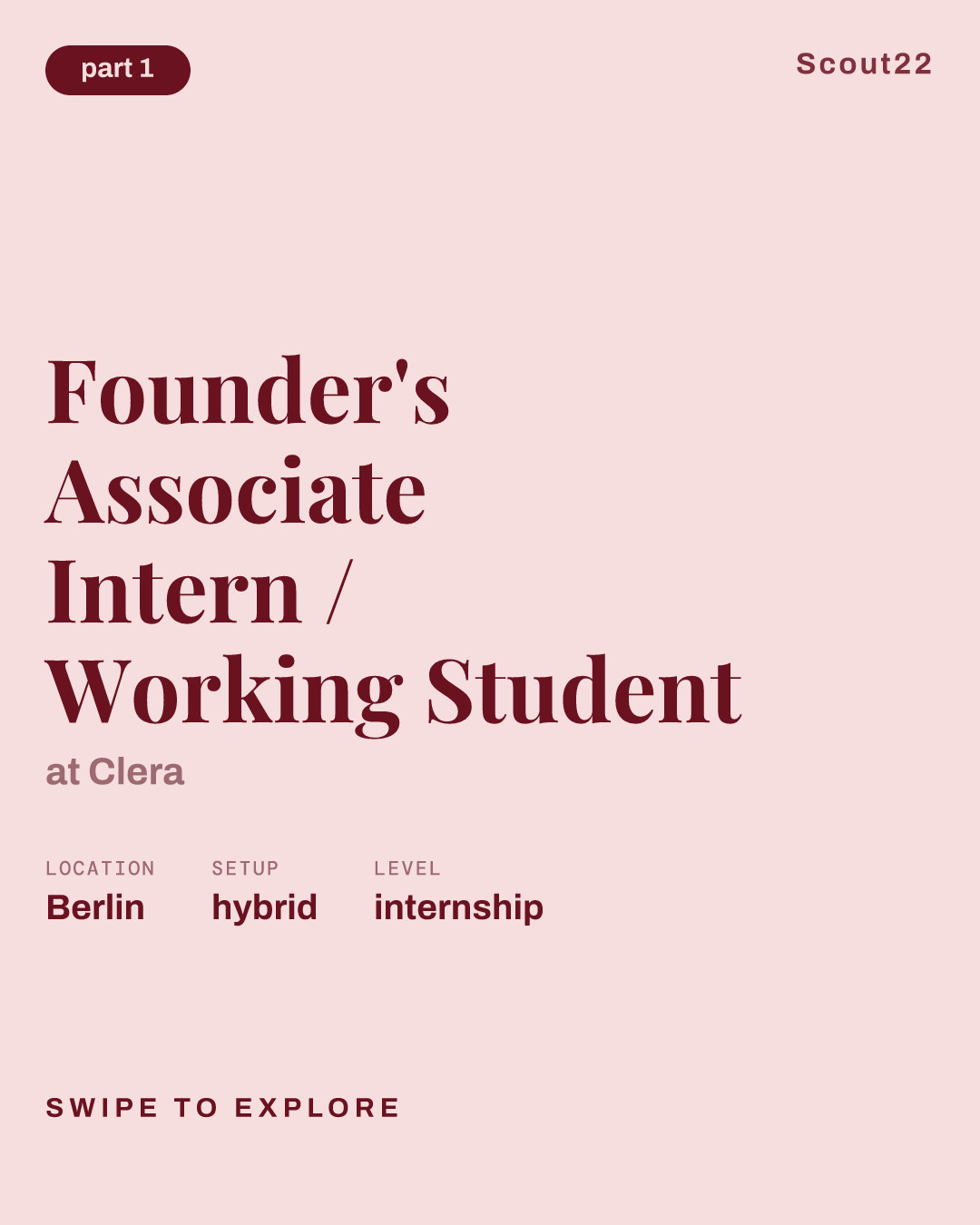 Founder's Associate Intern / Working Student at Clera