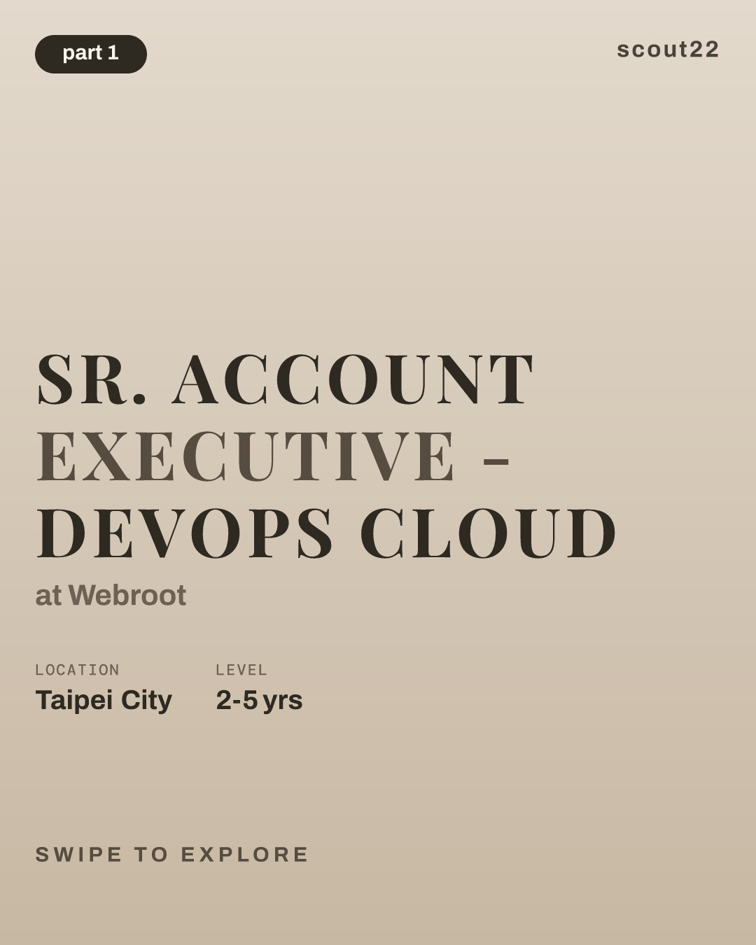 Sr. Account Executive - DevOps Cloud at Webroot