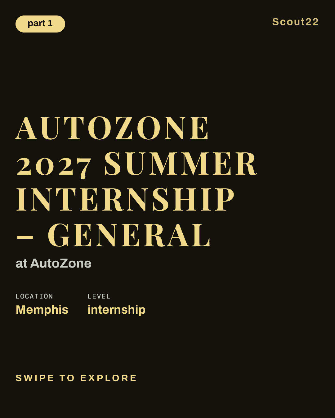 AutoZone 2027 Summer Internship – General at AutoZone