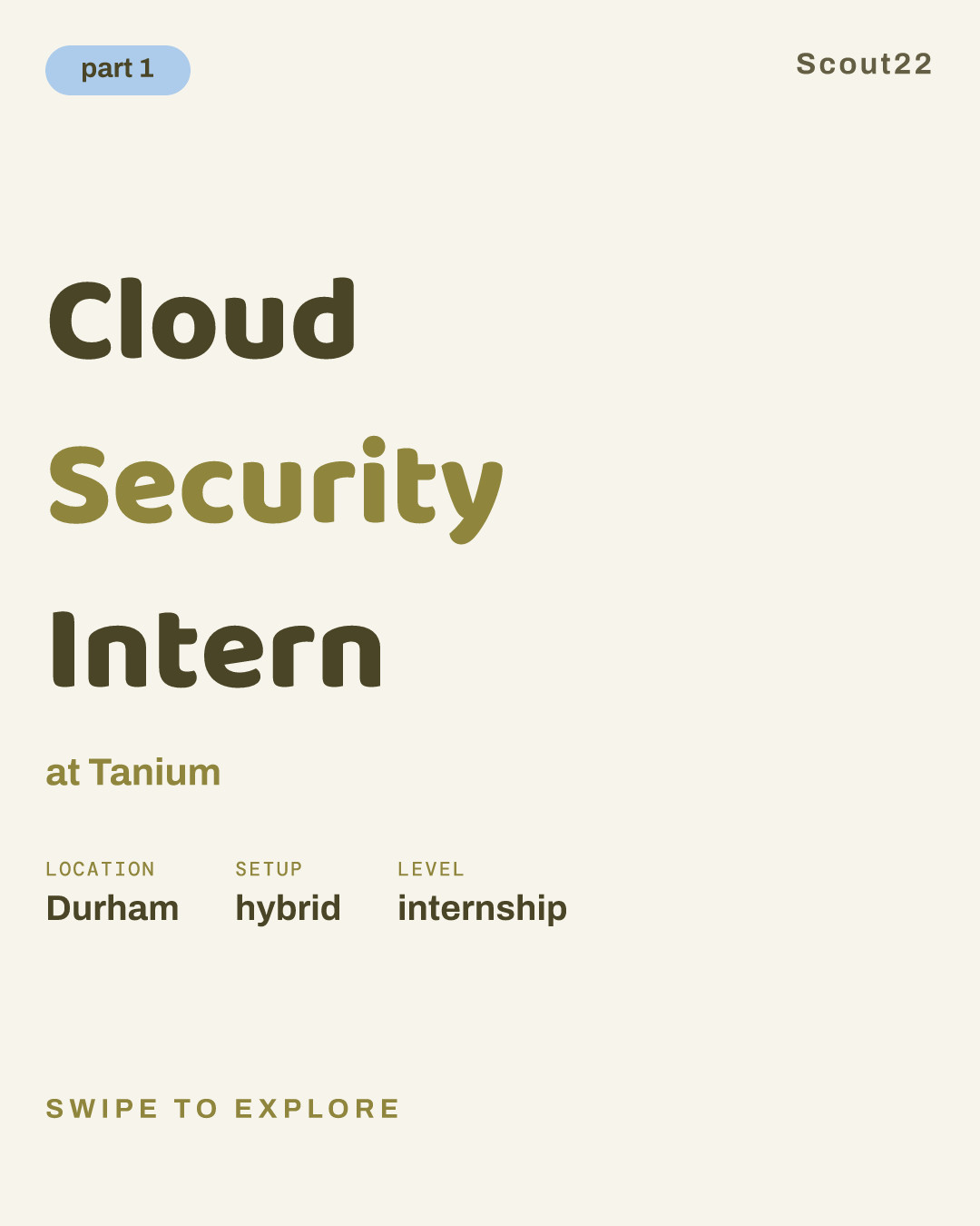 Cloud Security Intern at Tanium