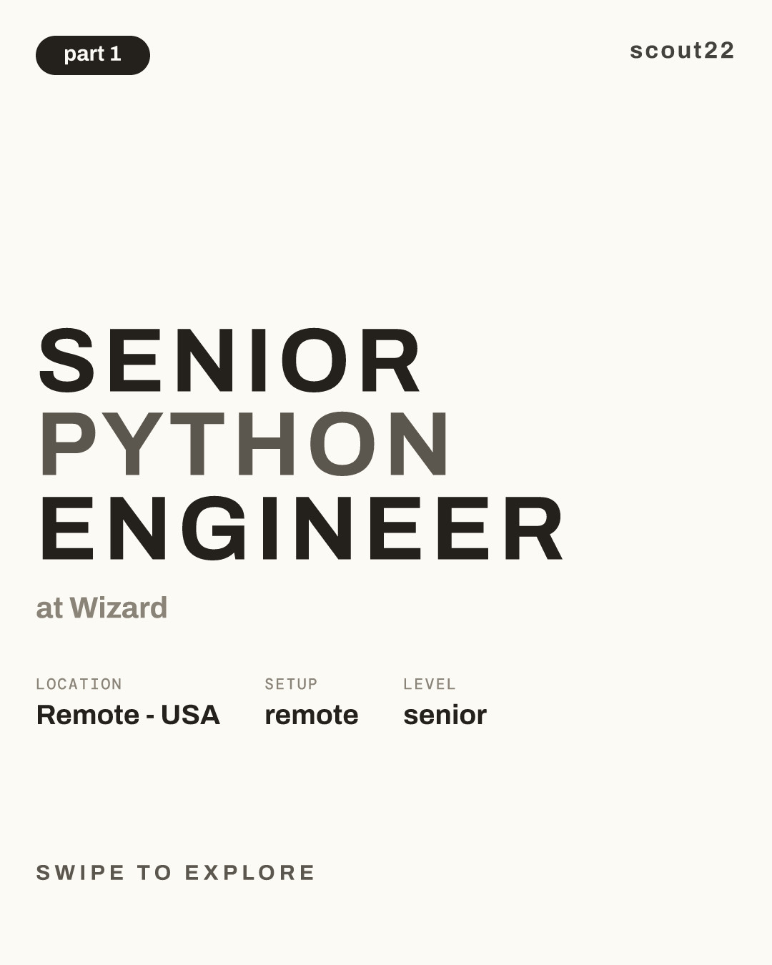 Senior Python Engineer at Wizard
