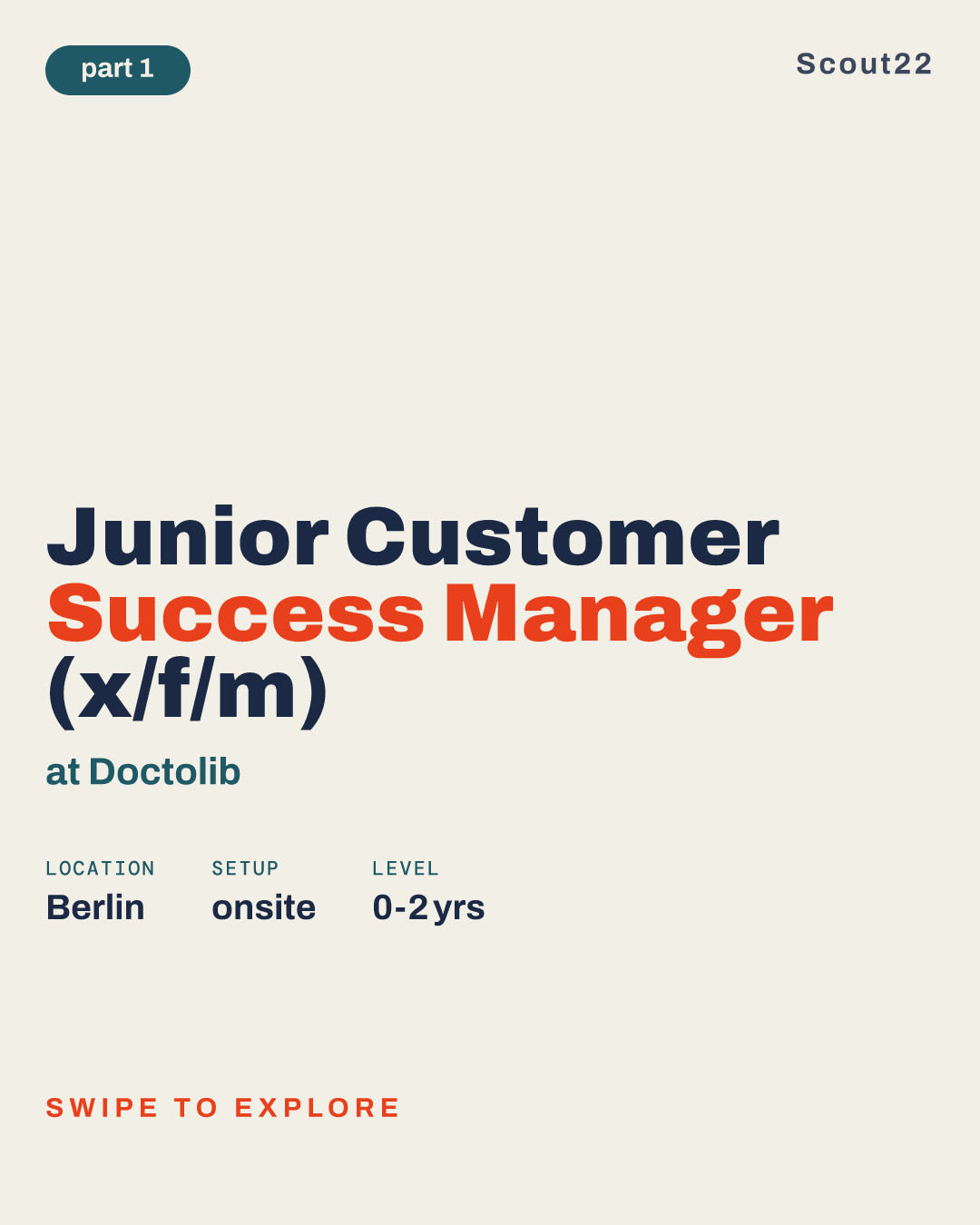Junior Customer Success Manager (x/f/m) at Doctolib