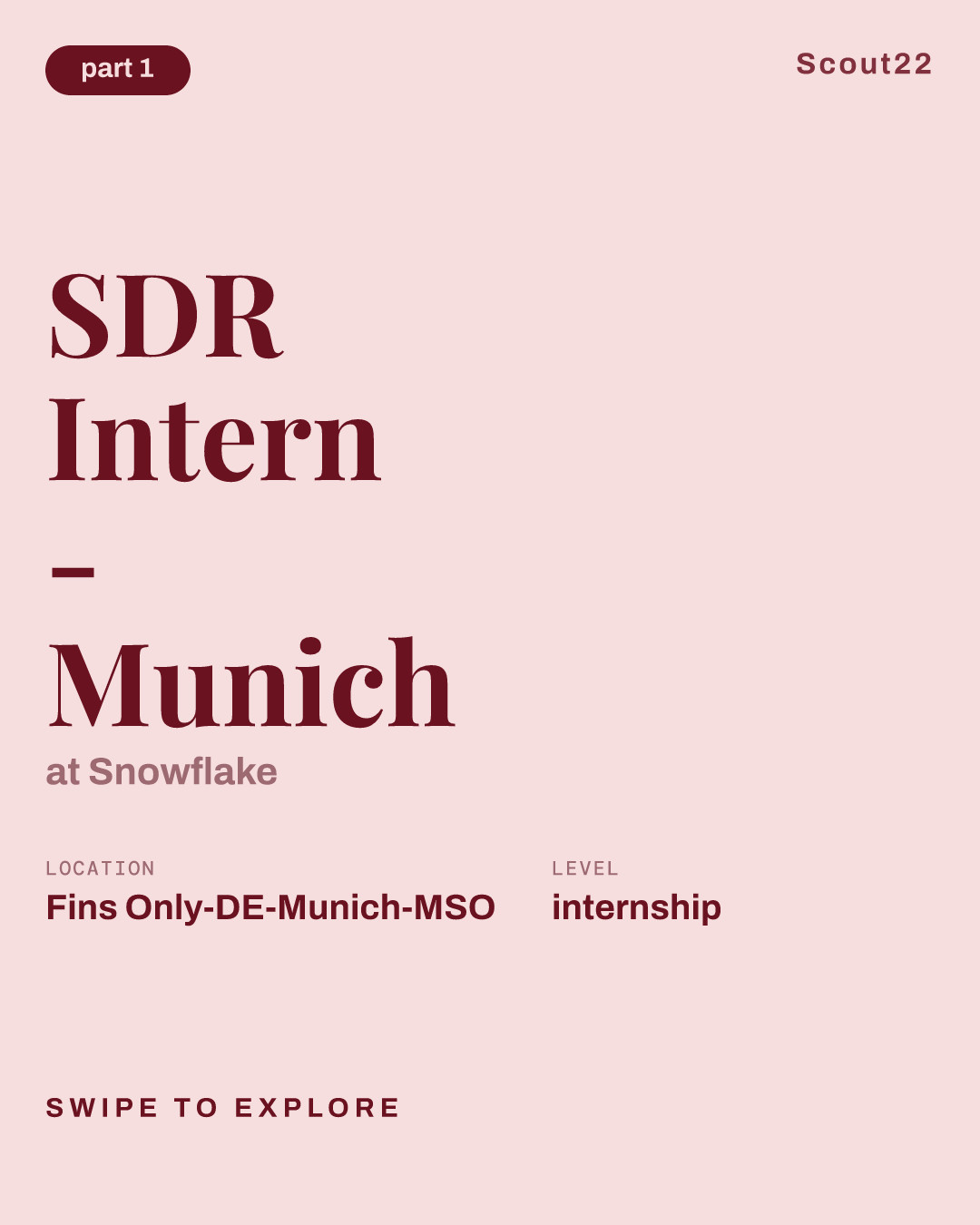SDR Intern - Munich at Snowflake