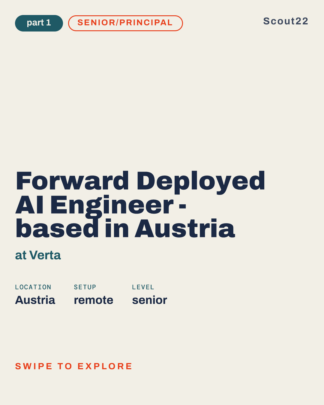 Forward Deployed AI Engineer (Senior/Principal) - based in Austria at Verta
