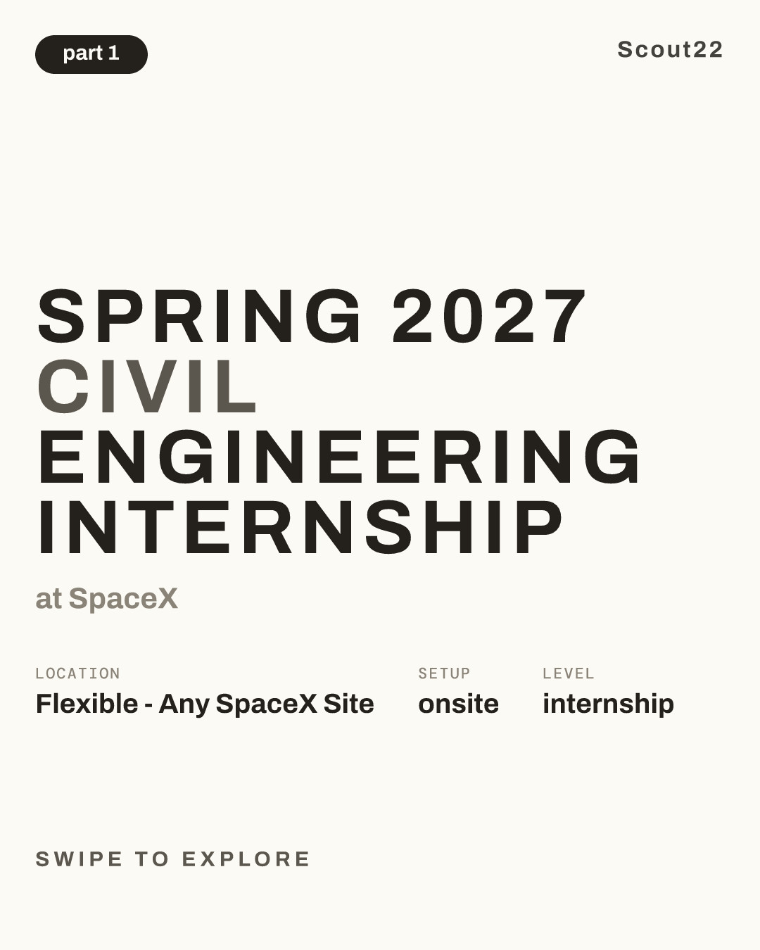 Spring 2027 Civil Engineering Internship at SpaceX