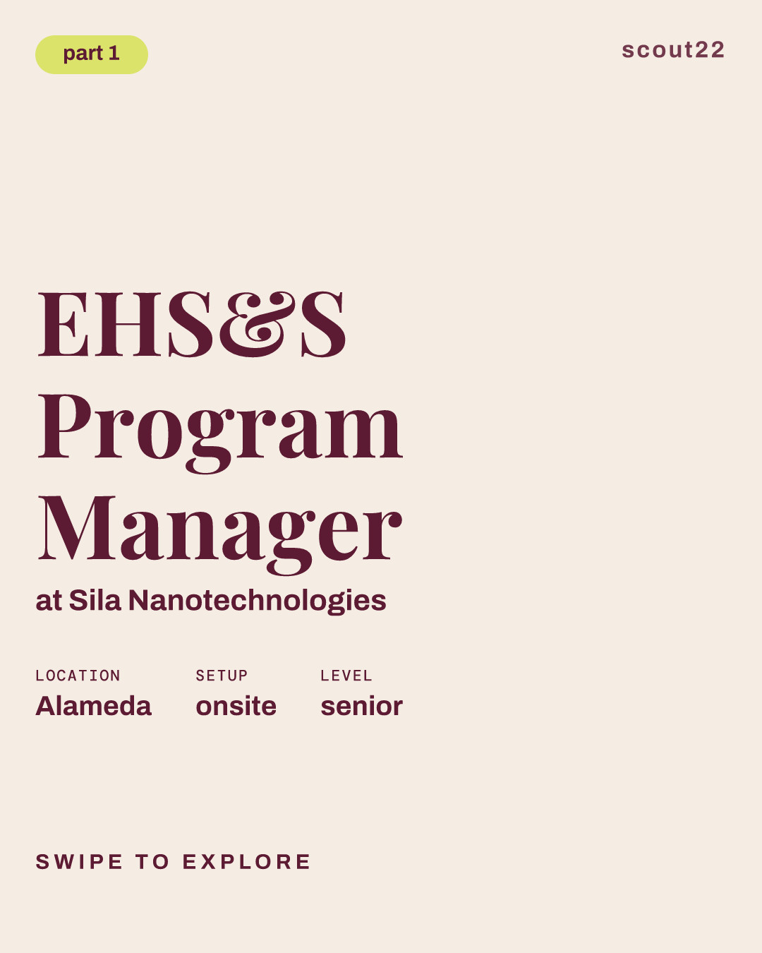 EHS&S Program Manager at Sila Nanotechnologies