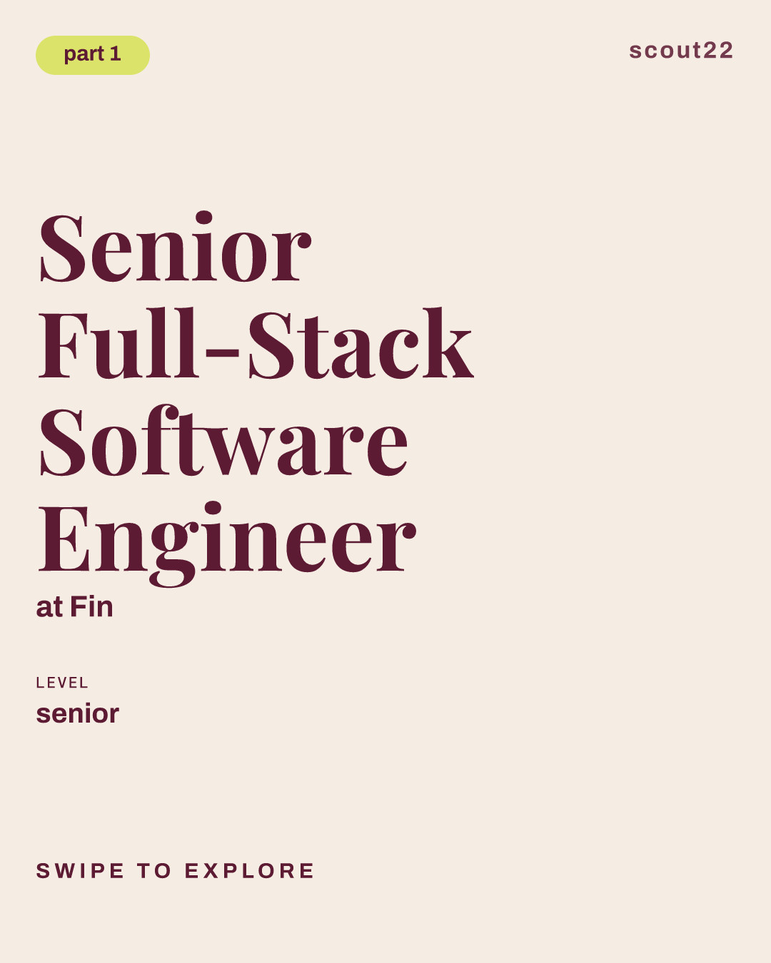 Senior Full-Stack Software Engineer at Fin