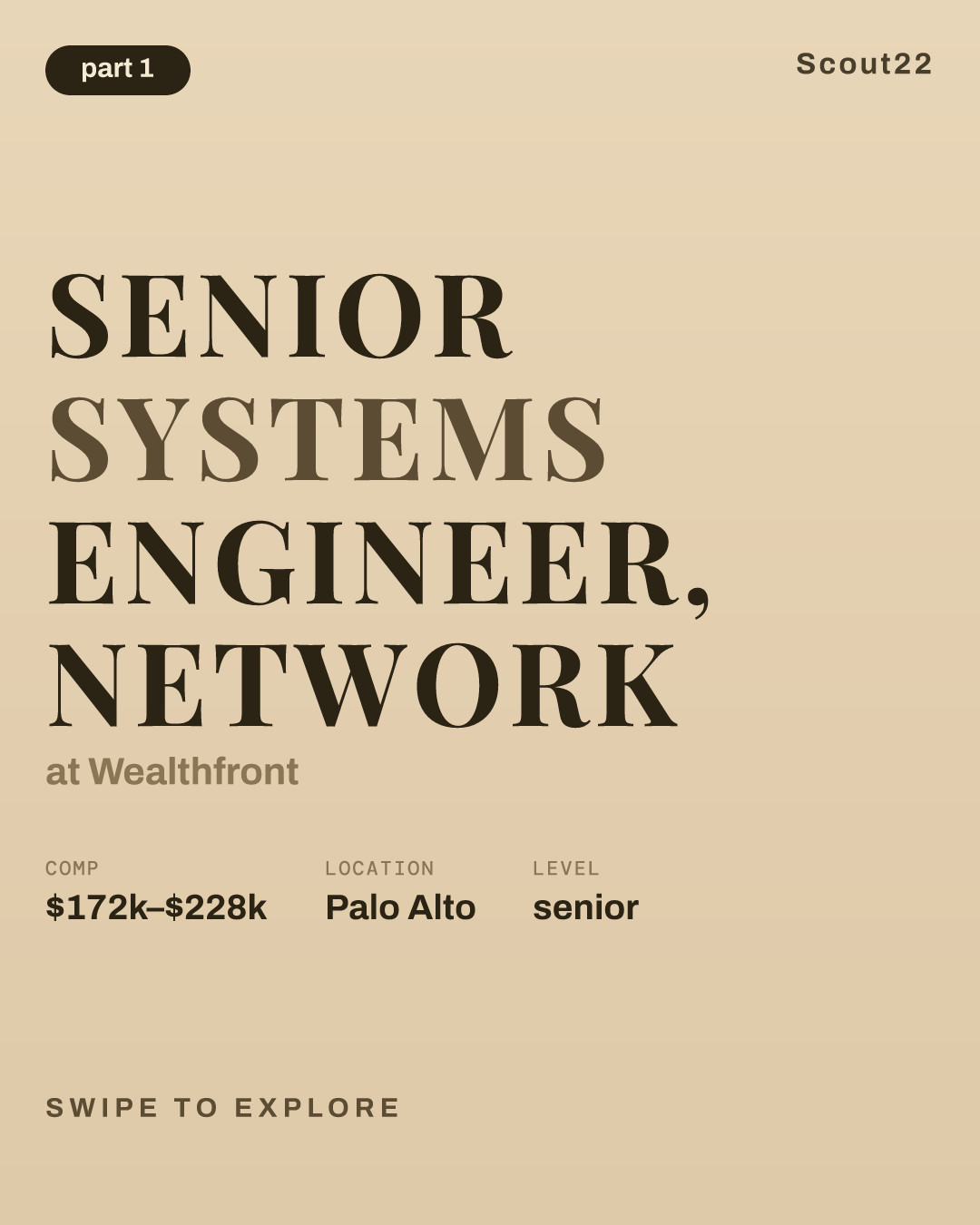 Senior Systems Engineer, Network at Wealthfront