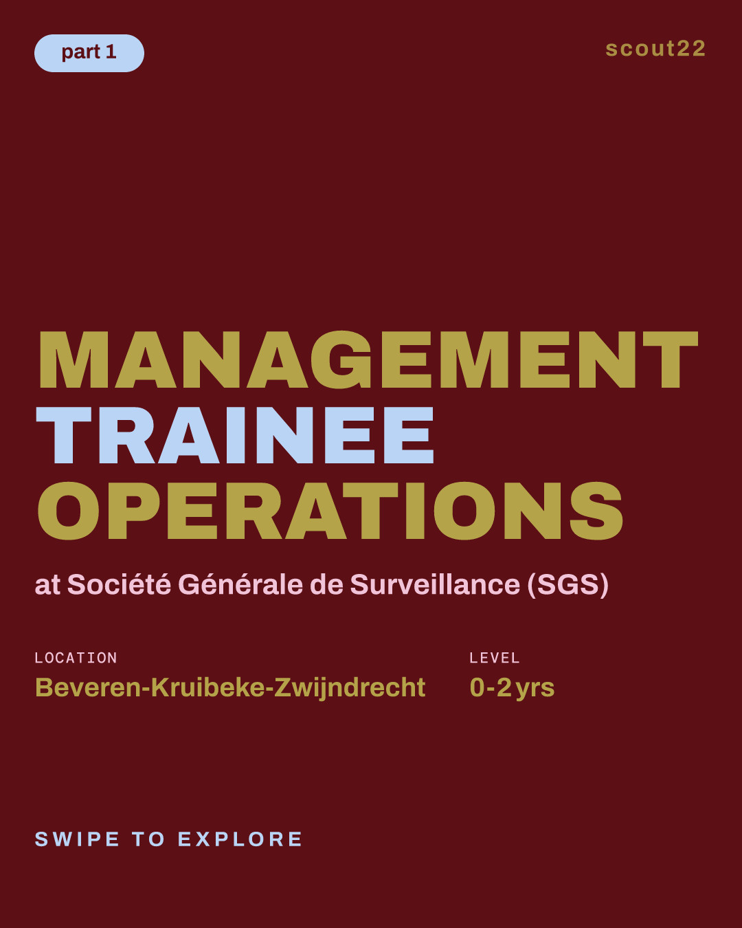 Management trainee Operations at Société Générale de Surveillance (SGS)