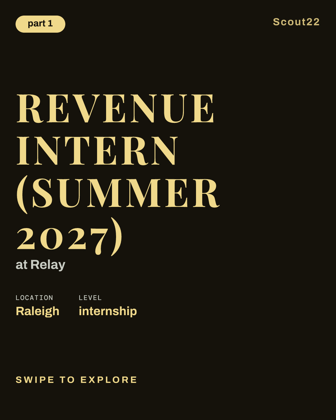 Revenue Intern (Summer 2027) at Relay