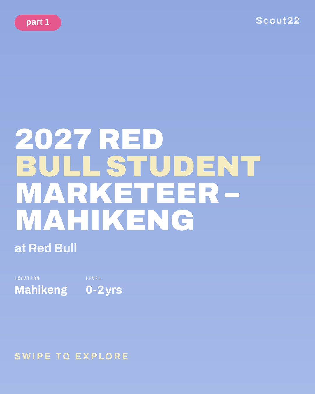 2027 Red Bull Student Marketeer – Mahikeng at Red Bull