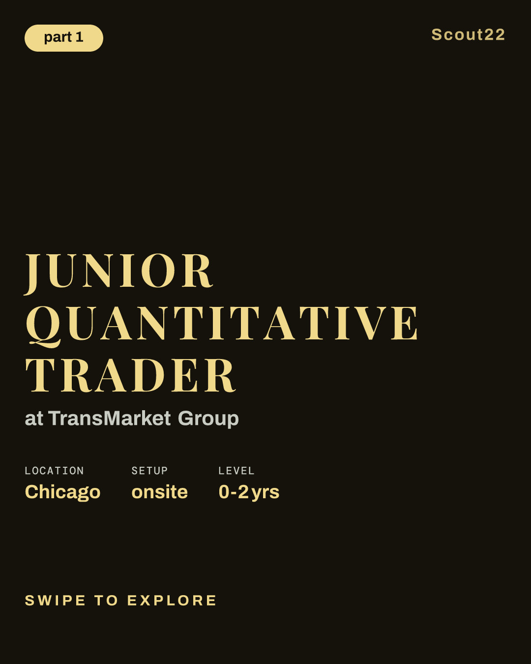 Junior Quantitative Trader at TransMarket Group