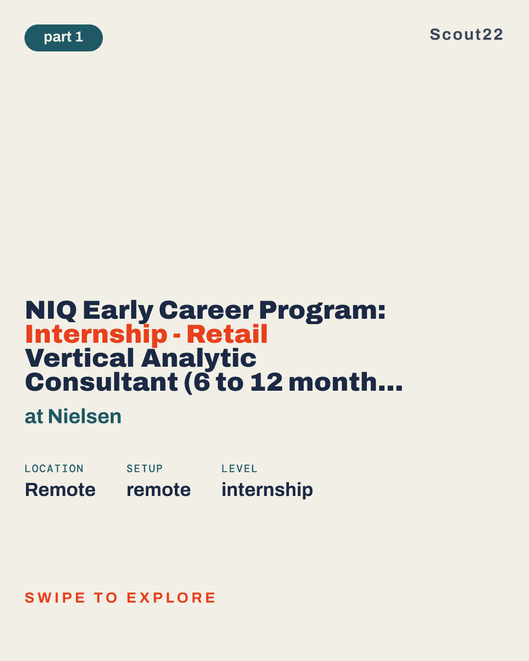 NIQ Early Career Program: Internship - Retail Vertical Analytic Consultant (6 to 12 months) at Nielsen
