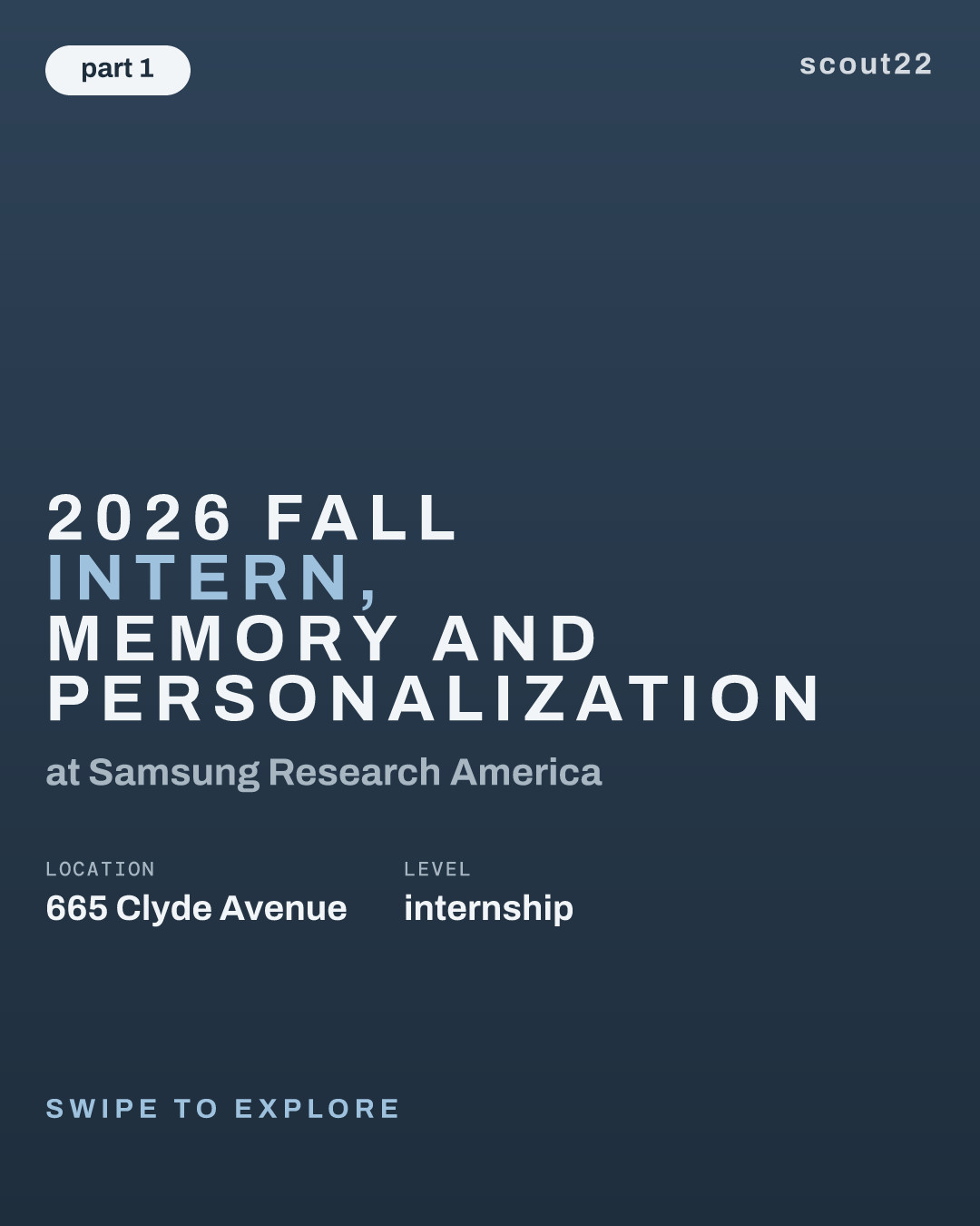 2026 Fall Intern, Memory and Personalization at Samsung Research America
