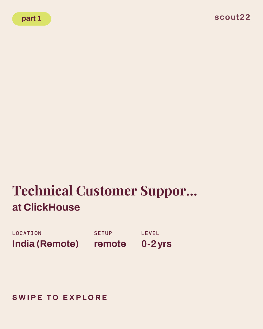 Technical Customer Support Engineer - India at ClickHouse