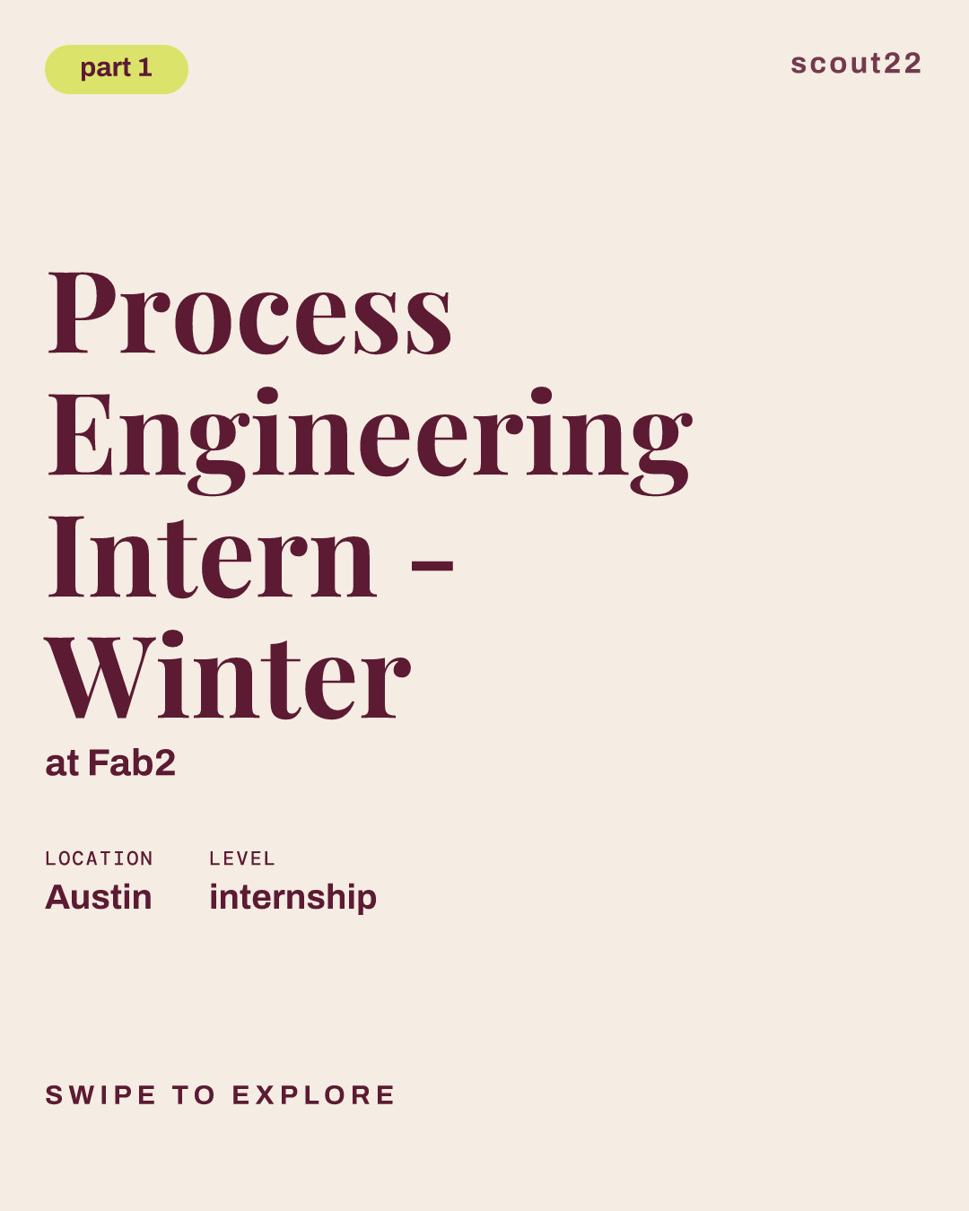 Process Engineering Intern - Winter at Fab2