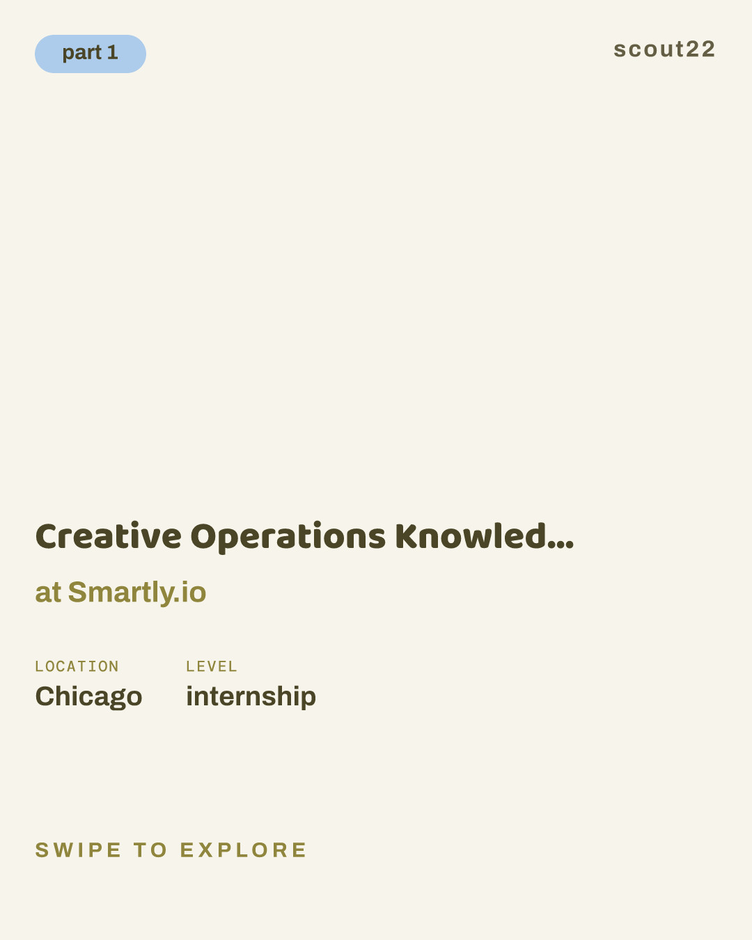 Creative Operations Knowledge Migration Intern at Smartly.io
